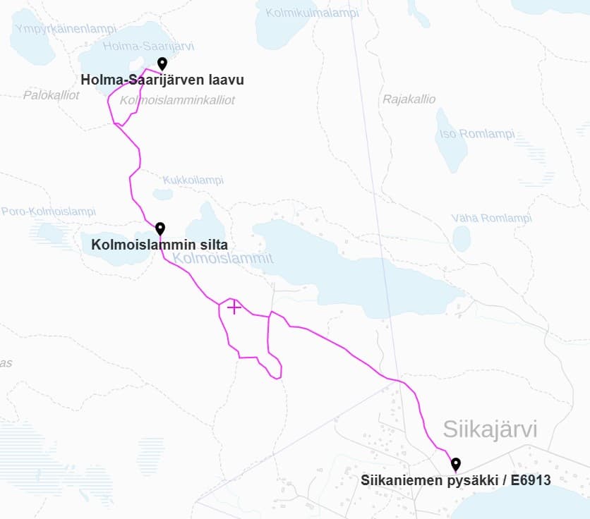 Nuuksion korpiretki - reittikartta