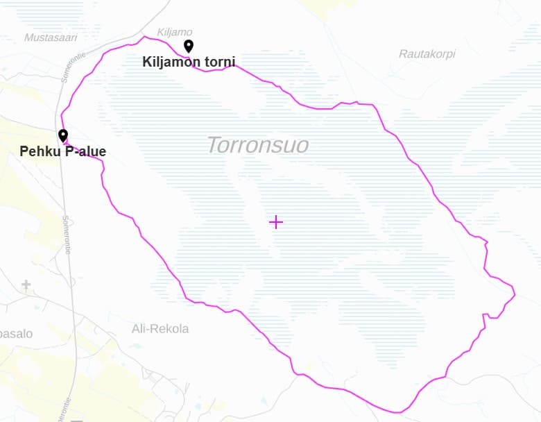 Torronsuon päiväkävely - reittikartta